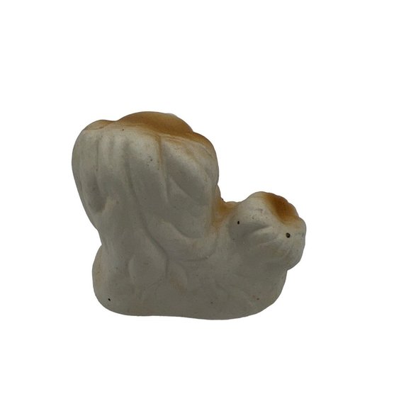 Ceramic Dog Figurine Bisque 2" Tall Miniature Collectible - Picture 3 of 5